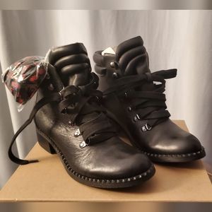 Gentlesouls Brooklyn Black Leather Combat Boot 10 NIB